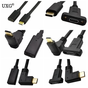 USB 3.1 Typ c Samec na Ženské Prodlužovací Kabel s pro Montáž na Panel Šroubovací,USB C samice na USBc Mužské rozšíření Drát Extender Datový Kabel
