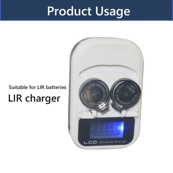 LCD Tlačítko Baterie Nabíječka USB Multi-funkce Dobíjení Zařízení pro LIR2016 / LIR2025 / LIR2032 / ML2016 knoflíkové Baterie