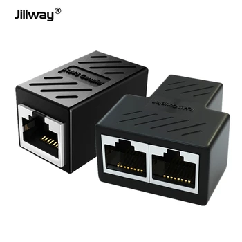 Jillway Sítě Ethernet Spojka RJ45 pro Cat7/Cat6/Cat5e/Kabelu Ethernet cat5 Extender Konektor 1 Na 2 Způsoby, RJ45 Ethernet LAN