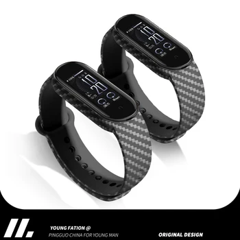 Uhlíkových vláken Poutko pro Xiaomi Mi Band 6 5 4 náramek Sportovní silikonové hodinky náramek Miband band6 band4 pro Xiaomi mi band 3 4 5
