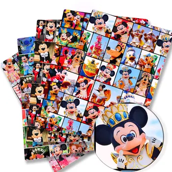 Disney Mickey Karikatura Tkaniny Hot DIY Ruční Šití Patchworku, Quiltování Dítě Šaty Doma List Tištěné Tkaniny Tkaniny Děti