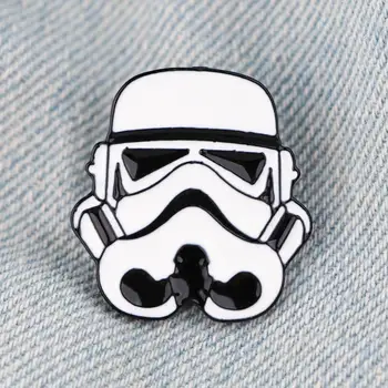 YQ1139 Star Wars Pin Imperial Stormtrooper Odznak pro Aktovky Tašky Karikatura Brož Ikony pro Tašky Džíny Límec Klopě Pin Šperky