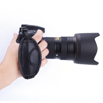 Černá Rukojeť Fotoaparátu Popruh PU Kožené Poutko Pro Dslr Fotoaparát Pro Sony Pro Nikon Pro Canon D800 D7000 D5100 D3200