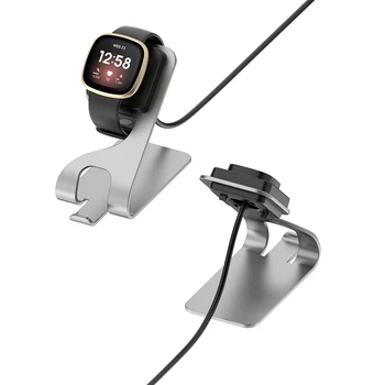 Naopak 3 Nabíječka pro Fitbit Smysl Smartwatch Bezdrátový USB Kabel Kovový Nabíjecí Stojan Dock Kolébky, Příslušenství