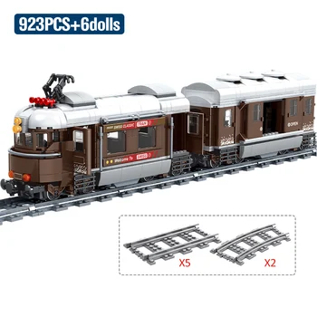 MOC 923pcs City NÁPADY Swiss classic train Kreativní Stavební Bloky DIY Montáž Cihly Vzdělávací Hračky Pro děti, dárky k narozeninám