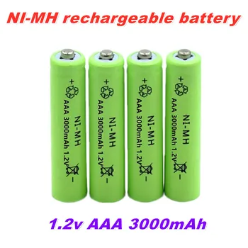 100% New 1,2 v NIMH AAA Baterie 3000mah Dobíjecí Baterie ni-mh baterie AAA dobíjecí baterie pro Dálkové Ovládání Hračka
