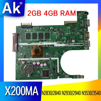 X200MA Notebook základní deska Pro ASUS X200MA F200MA X200M Notebook základní Deska N2830 N2840 N2930 N2940 N3530 N3540 PROCESOR 2GB 4GB RAM