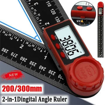 2-v-1 Digitální Angle Meter Sklonoměr Digitální Úhlové Pravítko Elektronické Úhloměry Úhloměru Úhel Finder Dřevo Nástroj Měření
