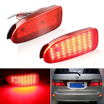 1pár Auto LED Nárazník Reflektor Světla Pro Toyota Estima,Funkce jako Ocas, Brzdová A Zadní Mlhová světla červené barvy, vysoký jas