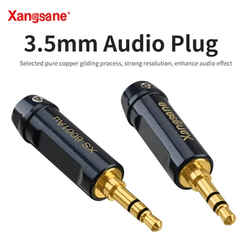 xangsane XS-6001Au 2ks 4ks čistá měď zlacený 3,5 mm audio konektor pro nahrávání line aux kabelu kabel sluchátek car audio