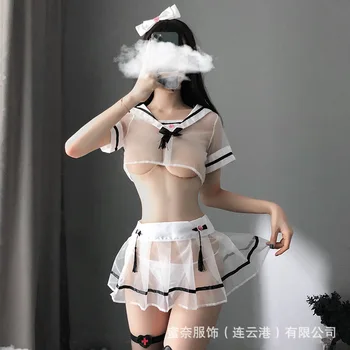 Lolita Sexy Erotické spodní Prádlo Student Cosplay spodní Prádlo Set Anime School Girl Role Play Kostým JK Jednotná Sex Oděvy Dámské