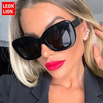 LeonLion Módní sluneční Brýle, Ženy 2021 Luxusní Značky Street Porazit Nákupní Zrcadlo Vintage Oceánu Objektiv Oculos De Sol Gafas UV400