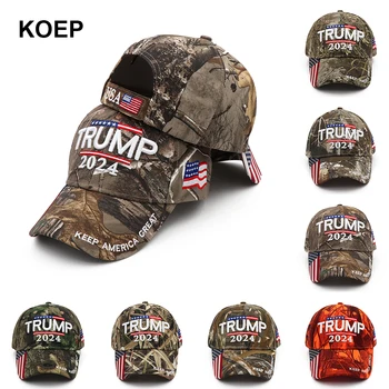 Donald Trump 2024 Cap Camouflage USA Vlajky, Kšiltovky Udržet Ameriku Zase Skvělou Snapback Prezident Klobouk 3D Výšivky Velkoobchod