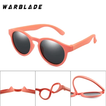 WarBLade Barevné Flexibilní, Děti, sluneční Brýle Polarizované Chlapci Dívky Kulaté Sluneční Brýle, Dítě, Dítě, Brýle Silikonové Brýle UV400