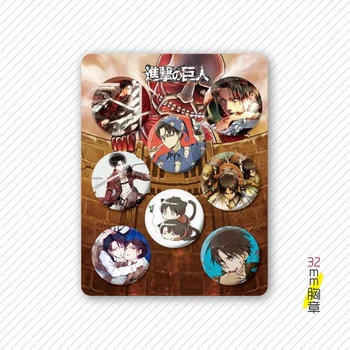 8ks/set Populární Kreslený Odznaky Cosplay Anime Útok Na Titan Brož Kolíky Sbírku Odznaků Na Oblečení, Batohy, Dekorace