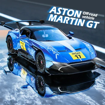 1:22 Aston Martin GT Slitiny Diecasts & Hračky Vozidel, Kovové autíčko Model Zvukové A Světelné Vytáhnout Zpět Kolekce Děti, Hračky
