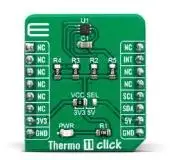 MIKROE-3600 Thermo 11 Klepněte na tlačítko Teplota Čidla k Měření Teploty TMP117 Modul