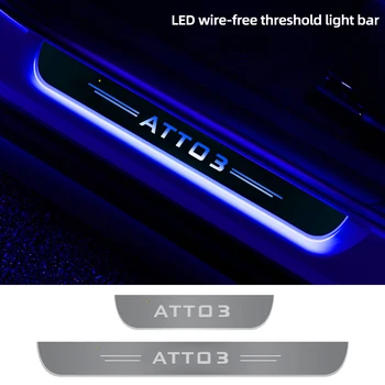 Pro BYD ATTO 3 JUANŮ Plus Vlastní Módní Bezdrátová LED Auto Pedál Světlo Prahu Dráhy Vítejte Šoupat Světlo, auto příslušenství, auto styl