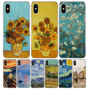 Van Gogh olejomalba Kryt Telefonu Pouzdro Pro iPhone 11 14 Pro Max 13 12 Mini 6 X 8 6S 7 Plus XS + XR 5S SE Umění Coque Mobilní Moblie