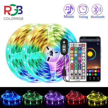 ColorRGB, LED Strip Světlo, Hudba Synchronizovány změny Barvy RGB5050 ,Telefonní Aplikace, Dálkové Ovládání , LED Světla Lano 6M, 12M, 15M