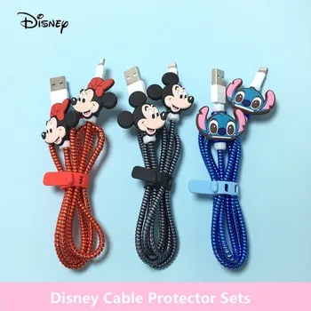 Disney Kabelové Winder Sada Kreslený Nabíječka USB Kabel Protector Pro Apple IPhone Pro Samsung Xiaomi Huawei Kabel Chránit Dekorace