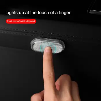 Nové Auto LED Dotykové Světla Bezdrátové Vnitřní Světlo Auto Střešní Stropní lampičky Pro Dveře Nohou, Kufr Úložný Box USB Nabíjení