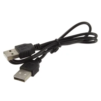 1ks Vysoce Kvalitní Černý USB 2.0 Samec Na mužskou M/M Prodlužovací Konektor Adaptér Kabel Kabel Drát hot new