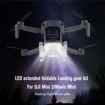 Mini 2 podvozek Skládací LED Lampa Světlo Přistání Smyk Kit Prodlouženou Expanzí Pro DJI Mavic MIni / Mini 2 Drone Příslušenství