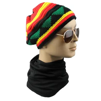 Nový Hip Hop Multi-barevné Pruhované Čepice Dámské Skuilles Beanie 2022 Zimní Čepice Rasta Reggae Bob Jamajský Čepice Pro Muže Čepice Gorro