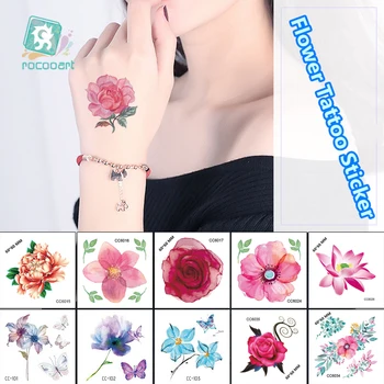 Individualitu Květina Design Těla Umění Převodu Vody Vodotěsné Dočasné Tetování Samolepky Tetování Pro Ženy, Body Art Falešné Tetování