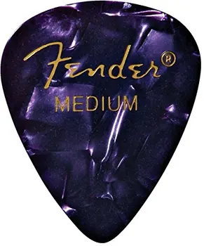 Fender 351 Shape Premium Celluloid Výběry Plectra Mediátorů - Purple Moto, Prodej po 1 Ks