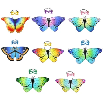 Andělská křídla Motýlí Víla Křídla zdobit Narozeninové Párty, Kostým, Halloween super křídla hračky Eyemask pro Děti Strana