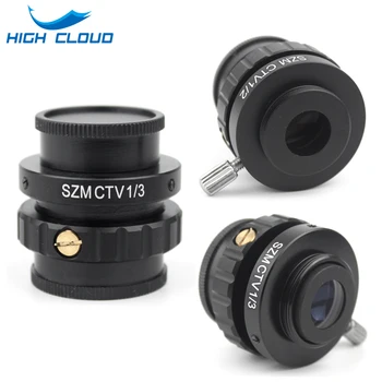 SZM CTV 1/2 1/3 1X Adaptér 0,3 X 0,5 X C-mount Adaptér Objektivu Pro Trinocular Stereo Mikroskop HDMI VGA USB Video Kamera