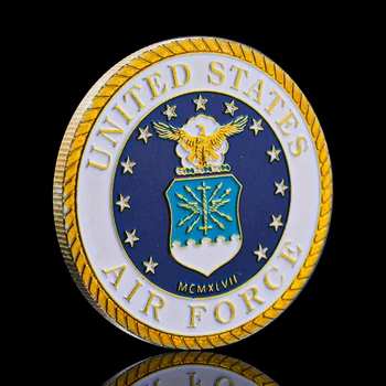Pozlacené Usa Air Force McmxlVII Heros Statečnost, Modlitba Suvenýry Mince, Medaile, Sběratelské Mince, Starožitné