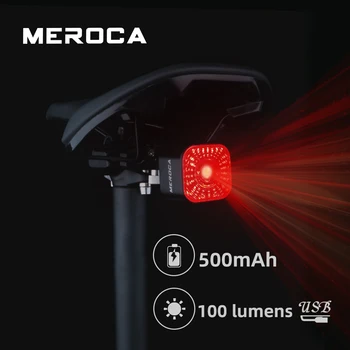 MEROCA 500mAH Kolo Zadní Světlo USB Nabíjecí Vysoký Jas 100 lumenů Výstražné Světlo MTB Silniční Kolo Světla