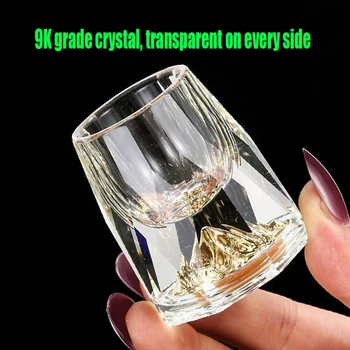 Kreativní Diamond Tvář Jinshan Alkohol Pohár Crystal Skleněné Dávkovače Pro Domácnost Malým Douškem Pohár Likér Šálek Dárek Likér Šálek Bar Hot