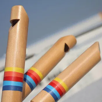Baby Hračky Vytáhnout Dřevěné Flétny Whistle Diakritická Piccolo Log Barevné Dřevěné dětské Vzdělávací Hudební Nástroje, Hračky