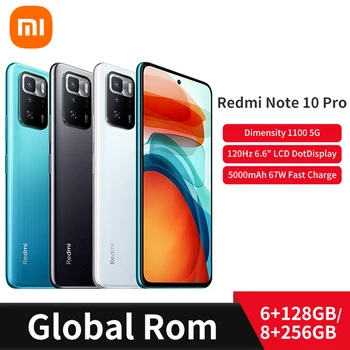 Globální ROM Xiaomi Redmi Note Mi 10pro Mobilní Telefony, Smartphone Dimensity 1100 5G Nové High-end Mobilní Telefon 2022 Android