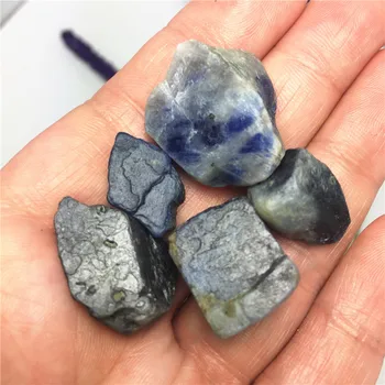 5ks Přírodní Modrý Korund Surové Kameny Přírodní Hrubý Drahokam Krystal Minerální Exemplář Stone Collection