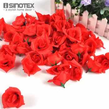 50 Ks/Set Rose Umělé Květiny Hedvábné Květinové Hlavy Svatební Dekorace Řemesla Dekor Svatební Rekvizity