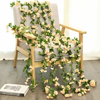 250 CM Rose Umělé Květiny Valentýn Svatební Domácí Pokoj Dekorace Jarní a Podzimní Zahradní Oblouk DIY Falešné Rostliny Révy
