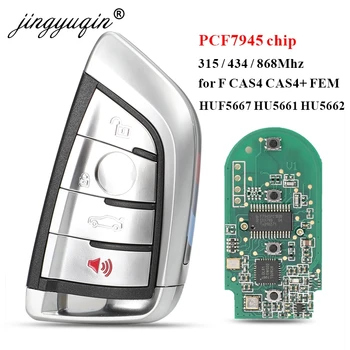 jingyuqin Auto Smart Remote Klíč Keyless Entry Pro BMW 3 5 7 Série F FEM/CAS4/CAS4+ HUF5663 HU5661 HU5662 315/433/868 mhz PCF7945P