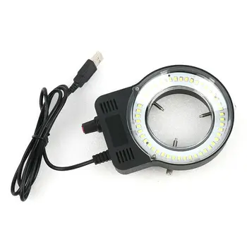 48 LED SMD USB Nastavitelný Kruh Světla Illuminator Lamp For Industry Průmyslový Mikroskop, Fotoaparát, Lupa, 110V-220V