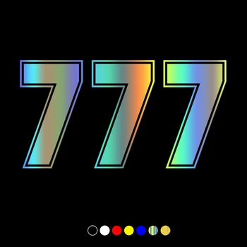 30085# Různé Barvy/Velikosti legrační závodní číslo 777 auto samolepka vodotěsné obtisk na truck nárazník zadní sklo notebook