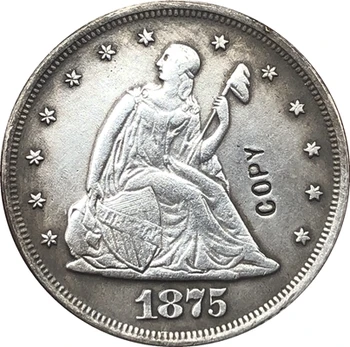 1875-S Spojené Státy sedící liberty dvacet centů mince KOPIE