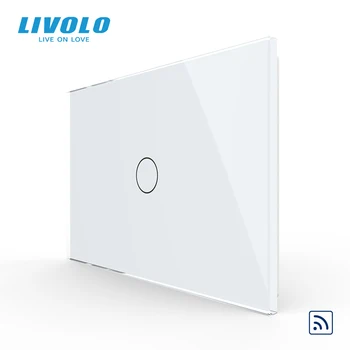 LIVOLO NÁS Standardní Dálkové Zeď Dotykový Displej Vypínač,Dálkové ovládání 433,92 MHz Bezdrátové Ovládání,Crystal Glass Panel