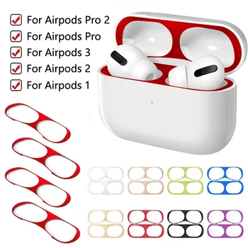 Kovový Prach Stráž Samolepka Pro Apple Airpods Pro 3 2 1 Chránič Sluchátka Nabíjecí Box Prachotěsný Film Samolepky Pro Air Pody Pro 2