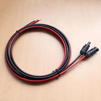 solární panel FV kabel jmenovité černá a červená 2.5mm2 4mm2 solární kabel, solární vodotěsné konektory