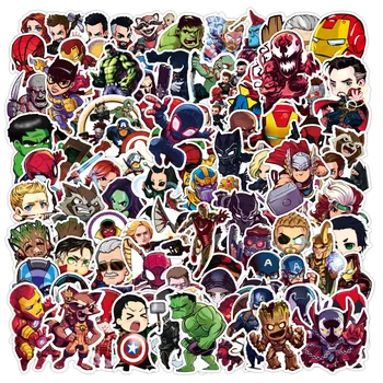 10/50/100ks Marvel Karikatura Samolepky Cool Avengers Nálepka Vodotěsné Kufry Kytaru Skateboard Notebook Spiderman Samolepka