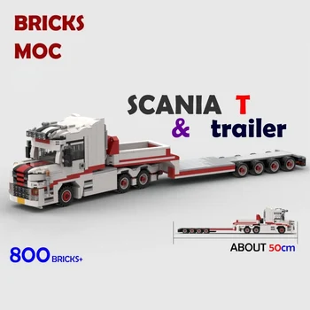 MOC Scania T Oka návěs s Přívěsem skupina kompatibilní stavební bloky vzdělávací hračky DIY Hračky, Dárky